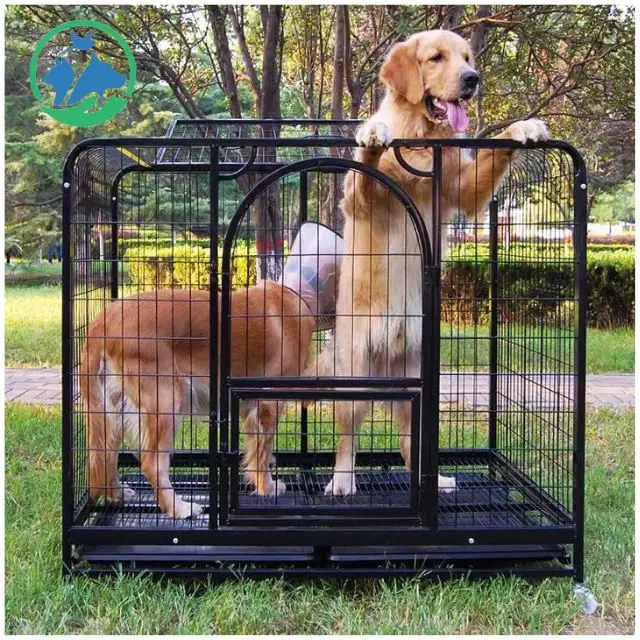 Luxus-Modern-Hundehaus im Freien isolierte wasserdichte Haustierhunde mit Balkon hölzerne Tierschlüpfer