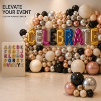 50 ballons décoratifs en feuille d'aluminium de 16 pouces, alphabet anglais de A à Z, pour anniversaire, mariage, célébration, toile de fond photo, ballons Mylar