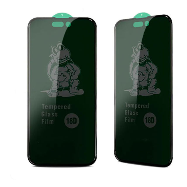 18D Full Glue Anti Spy Airbag Tempered Glass for iPhone 15 16 Pro Max 17 Air Privacy Screen Protector for iPhone 14 13 12 11 Pro