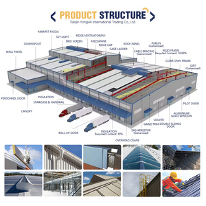 Prefab Kết Cấu Thép kết cấu kim loại đổ xây dựng hội thảo Xây Dựng Nhà - Product Image 4
