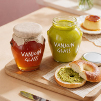 Pot en verre Orcio de 106 ml, 212 ml, 314 ml, 370 ml avec couvercle en métal pour le stockage du miel, de la confiture, de la gelée et des aliments