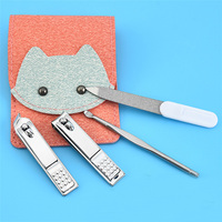 WELLFLYER MS-769 4 pièces ensemble de manucure ongles fournitures salon coupe-ongles Kit de pédicure Kit de manucure en acier inoxydable