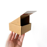 Boîte à bijoux à fermeture éclair de petite taille, mini-boîte en carton ondulé en forme d'avion avec bande déchirable pour accessoires, boîte d'expédition pour petites entreprises