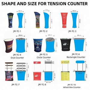 <b>Hot</b> Sale Reusable Foldable Portable Marketing Promotion Counter Trade Show Booth Corner Tension Fabric Square Counter - Product Image 2