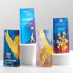 שלט זכוכית מותאם אישית קריסטל גביע כוכב כנף מתכת כוכב כתר קריסטל כתר - Product Image 6