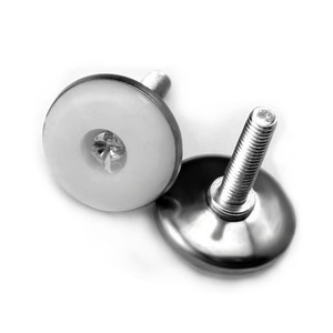Pieds de meubles réglables à résonance M6 M8 M10, base blanche en acier au carbone, supports pour tables et chaises - Product Image 1