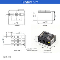 Escáner de Documentos Android Ecodesky EMT8196 USB TTL, Módulo de Código de Barras QR 2D de Alta Velocidad con SDK