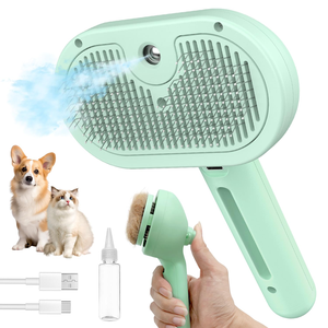 Steam Cat Grooming <b>Brush</b> 3-in-1 Steamy Hair Removal Comb Self-Cleaning Anti-Static Eco-Friendly Bathroom Use - Product Image 1