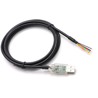 Cable USB A a RS485 Serial con Carcasa Transparente y LEDS TX/RX, 3, 4 y 6 Hilos, con Chip FTDI FT232RL Original, Personalizable