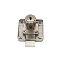 Tiroir autobloquant de haute qualité loquet coulissant serrure de meubles 3mm en alliage de Zinc cylindre loquet matériel serrure d'armoire
