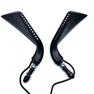 SH-163 rétroviseur de <span class=keywords><strong>moto</strong></span> eau qui coule LED clignotant pour les os croisés, rétroviseur latéral de <span class=keywords><strong>moto</strong></span> - Product Image 4