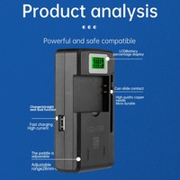 Chargeur universel pour téléphone portable, appareil photo, batterie 4.2V, XST-LCD, écran LCD haute qualité, matériau ABS ignifuge, chargeur rapide