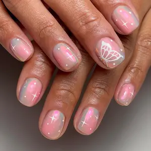 Ongles simples bicolores blancs et roses 24 pièces pour femmes françaises et chinoises portent des faux ongles