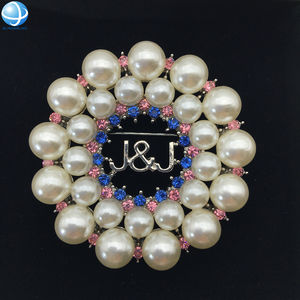 ファッション新しいデザインギリシャ文字ブリンブリンシルバークリスタルジャックアンドジルオブアメリカJJブローチ1938ラペルピンジュエリーソロリティギフト - Product Image 5