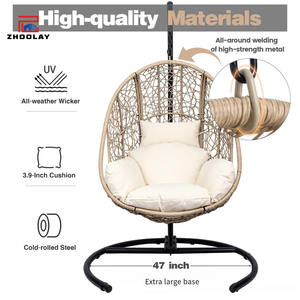 Sedia a cesto pendente esterna staccabile con balcone in Lazy Rattan singola sedia sospesa con giardino <span class=keywords><strong>terrazzo</strong></span> - Product Image 3