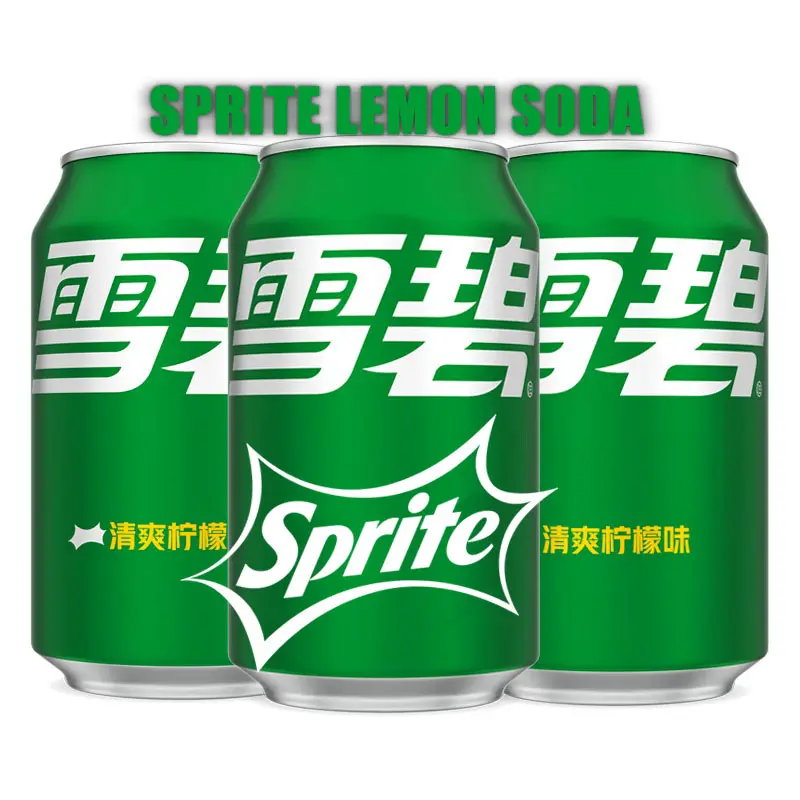 Klasik Lemon-Limau Soda kaleng 330ml minuman ringan minuman karbonasi air Spritesoda soda eksotis