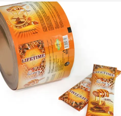 Film d'emballage en papier d'aluminium en nylon à haute barrière pour l'emballage des sachets de miel et des bâtons de miel
