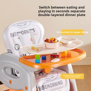 เก้าอี้ทานข้าวเด็กเล็ก ลิตเติ้ลมาสเตอร์ ดีมอร์นิ่ง เบบี้ ดีไซน์ทันสมัย ป้องกันการตก หลายฟังก์ชั่น วัสดุไม้ ปลอดภัยสำหรับเด็ก ใช้ในบ้าน - Product Image 4