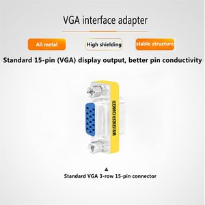 Accoppiatore connettore VGA, adattatore accoppiatore Mini commutatore di <span class=keywords><strong>genere</strong></span> HD15 femmina a femmina per proiettore monitor computer - Product Image 4