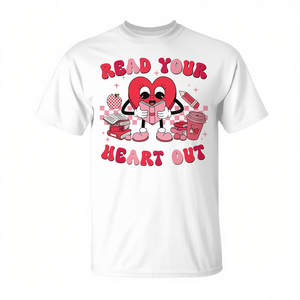 T-shirt « Read Your Heart Out » pour la Saint-Valentin, pour les enseignants et les amoureux des livres - Product Image 2