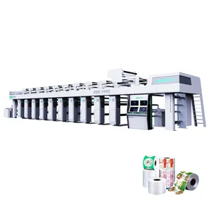 High Speed Rotogravure Printing Machine To Print Paper BOPP PET PVC PE 1-10 Colors