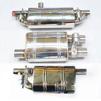 Silencieux universel pour voiture en acier inoxydable avec soupape, échappement électronique à commande à distance, double entrée/sortie 2/2,5/3