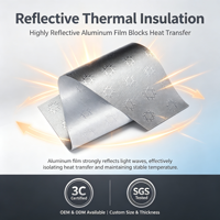Film isolant en mousse EVA avec feuille d'aluminium composite, doublure hautement réfléchissante pour boîte à lumière photo, studio photo, certifié 3C