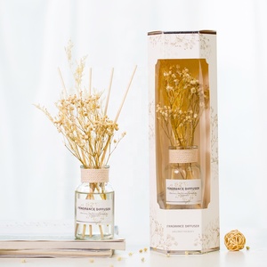 Home Spring & Floral Ensemble cadeau Offre Spéciale écologique de luxe 100ml Fleur sèche Diffuseur de roseau Bouteille en verre Recharge d'huile parfumée personnalisée - Product Image 3
