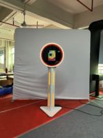 Miroir rond sur mesure de taille iPad pour photomaton, avec anneau lumineux RGB, cadre en métal, verre trempé, USB/Wi-Fi/Bluetooth pour mariages et fêtes