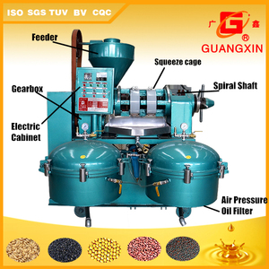 Presse à huile de sésame et de noix de coco automatique YZLXQ10(95) à vis, pressage à froid et à chaud, puissance 7,5 kW, marque Guangxin, capacité 3,5 TPD - Product Image 2