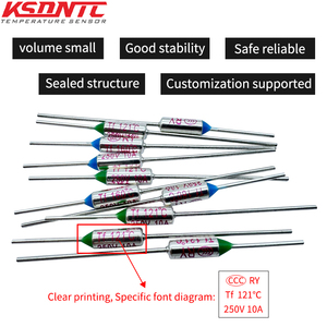 100 יחידות TF הגנה תרמית RY142 172 185 192 240 מעלות 10A/250V נתיך טמפרטורה לסיר אורז נתיך בקרת טמפרטורה ממתכת - Product Image 3