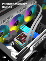 Refroidisseur de processeur liquide RGB 360mm de qualité supérieure-Ventilateurs haute vitesse 3x120mm Conception à faible bruit Fourniture en vrac pour les distributeurs