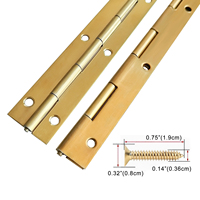 Charnière de porte moderne en acier inoxydable avec trous, charnière piano robuste pour portes d'armoires, charnière piano à espacement personnalisé