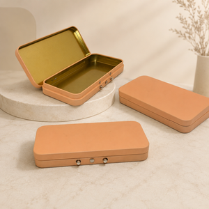 Rectangular Hinged CR Child Resistant Tin <b>Box</b> Double Lock Childproof Lockable Tinplate Case Pre Roll <b>Herb</b> Storage Metal Can - Product Image 1