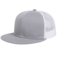 Gorra de Camionero Personalizada al por Mayor de 5 Paneles con Malla a Rayas, Visera Plana, Estilo Hip Hop, Informal, para Deportes al Aire Libre, Verano e Invierno