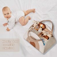 Organisateur de couches pour bébé, panier de rangement portable pour couches, sac de rangement multifonctionnel pour la crèche du bébé, pour table à langer