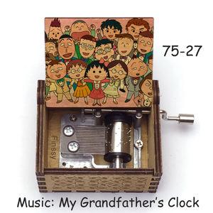 Caja Musical de Madera con Diseño de Anime Chibi Maruko Chan, Impresión a Color, Tema de Reloj de Mi <span class=keywords><strong>Abuelo</strong></span>, Encantador <span class=keywords><strong>Regalo</strong></span> para Niños 75 - Product Image 3