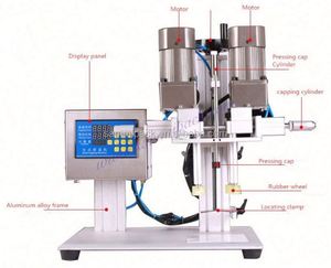 Bán tự động Máy tính để bàn khí nén vít capper mỹ phẩm nước giải khát thủy tinh phun chai đóng nắp máy - Product Image 3