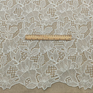 Tela de encaje guipur africano bordado textil de rollo Floral de lujo para Decoración - Product Image 3