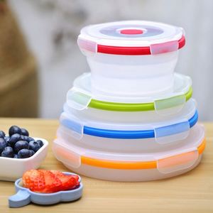USSE Round Capacity Collapsible Food Storage Containers, Food Grade Foldable Silicone Lunch Box - Product Image 5
