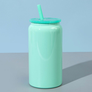 Jarra de Bebidas Aislada de Acero Inoxidable de 473ml con Forma de Lata, Tapa con Pajita a Juego y Acabado Brillante para Programas de Regalo Minorista - Product Image 4
