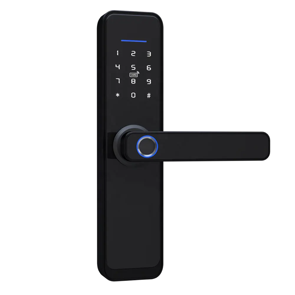 Keyless Vingerafdruk 2 Manier Houten Gate Lock Voor Elektrische Wachtwoord Digitale Blue Tooth Wifi Smart Key Pad Deurslot Voor thuis