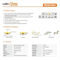 DIY COB Neon LED Light Strip Flexible Silicone Set 5M/Roll Bande Lumineuse Linéaire Étanche Intégrée pour Intérieur Extérieur Décoration