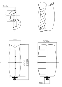 Generador Eólico de 2kw 3kw, Pequeño Ventilador de Techo de Aluminio Accionado por el Viento, Sistema de Generación de Energía para el Hogar - Product Image 1