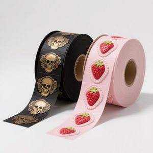 Etiquetas Personalizadas Impresas, Adhesivos de Vinilo Resistentes al Agua, Paquete de Adhesivos de PVC Autoadhesivos con Logotipo, Hojas de Adhesivos Kiss Cut - Product Image 1
