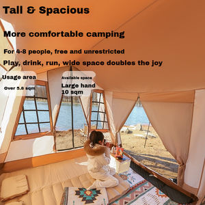 Carpa de Camping HOUMU de Lujo para Exteriores, Cuatro Estaciones, Camuflaje, Doble Capa, Tela Oxford Transpirable, Impermeable y Resistente al <span class=keywords><strong>Sol</strong></span>, Tipo <span class=keywords><strong>Casa</strong></span> Pequeña, Grande - Product Image 1