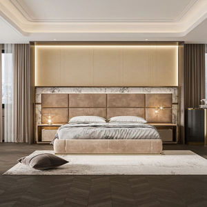 Sang Trọng Cao Ý Nữ Hoàng Kích Thước Vua Kích Thước Thiết Lập Hiện Đại Kingsize Đôi Thiết Kế Đồ Nội Thất Vua Khung Gỗ Thiết Kế Nhung Giường - Product Image 4