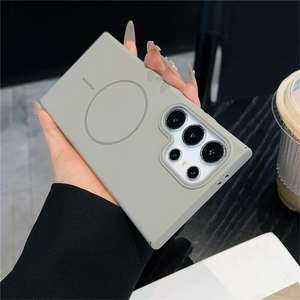 Coque de téléphone compatible avec Samsung S25 Ultra, nouvelle coque fine magnétique à anneau, mate, intégrale et antichoc - Product Image 4