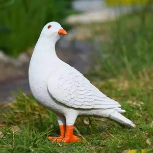 Patung hewan realistis dekorasi halaman merpati, ornamen pemandangan taman Merpati Putih - Product Image 3