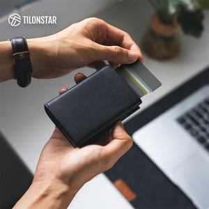 TILONSTAR TVC302P Portefeuille Pop Up pour hommes avec carte d'identité pour voyage d'affaires et crédit Porte-cartes en cuir véritable bloquant la RFID avec fente pour argent - Product Image 5